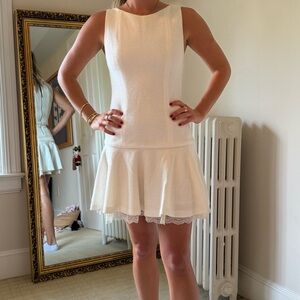 Alice + Olivia Cream Sleeveless Dress